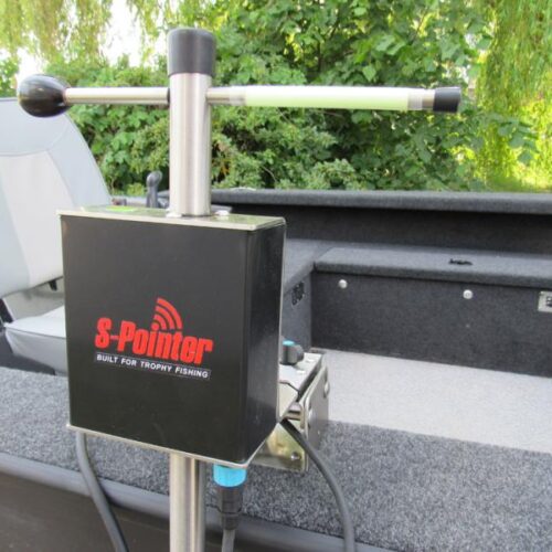 Motorized S-pointer manual live sonar mount