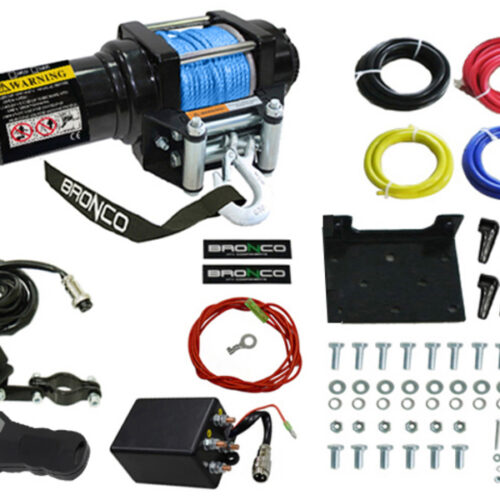 Bronco Generation II Winch 2000 synthetic line, remote control