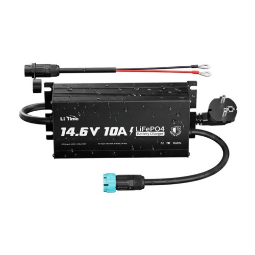 LiTime 12V 10A LiFePO4 veekindel parda-akulaadija