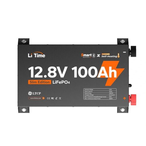 LiTime 12V 100Ah Ultra Slim Bluetooth