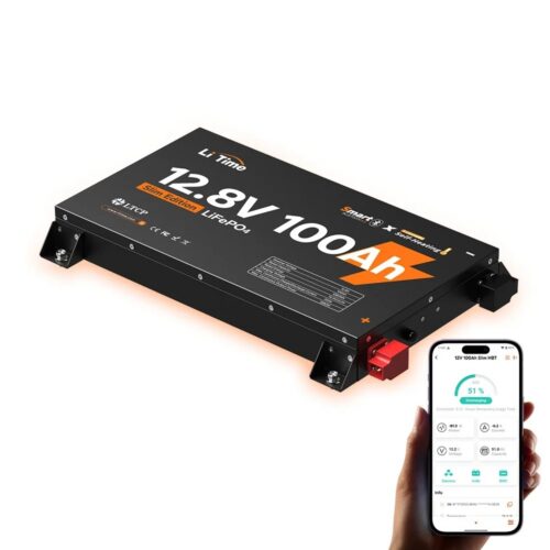 LiTime 12V 100Ah Ultra Slim Bluetooth